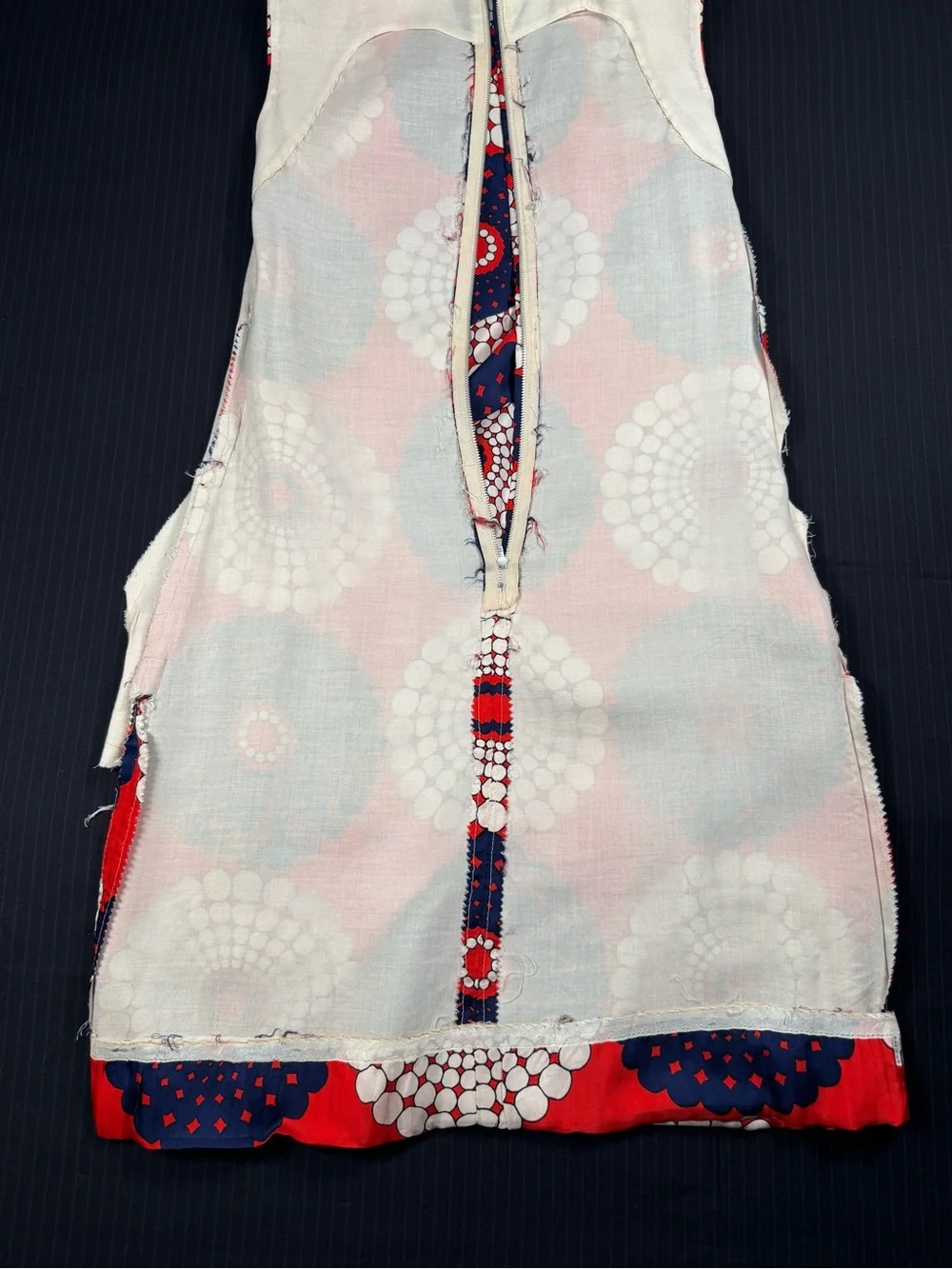 Vintage Mod Floral Geometric Shift Dress - Picture 9 of 16